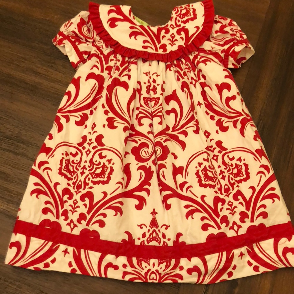 Red and white boutique dress